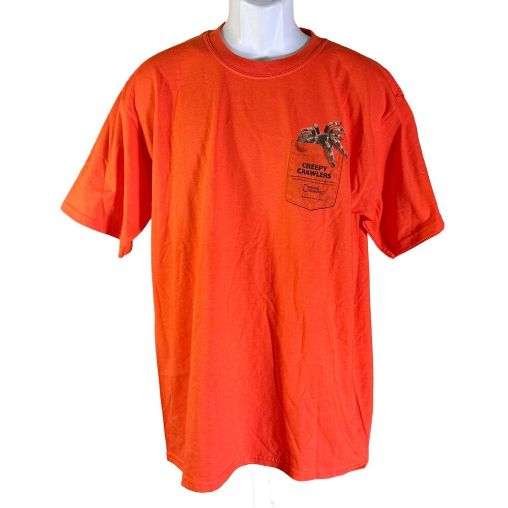 National Geographic Creepy Crawlers Tarantula Spider T -Shirt Large Double Sided